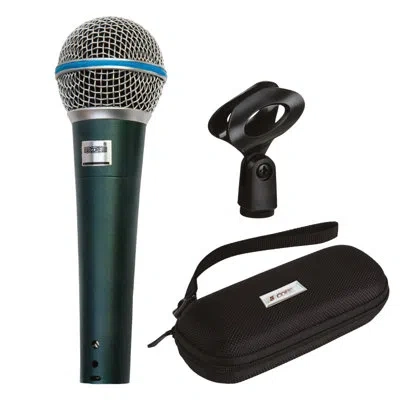 5 Core Microphone Professional Dynamic Mic Karaoke Singing Xlr Wired Micrófono In Black