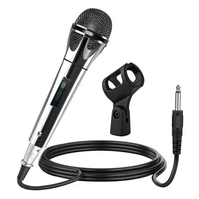 5 Core Microphone Xlr Dynamic Karaoke Singing Handheld Microfono Professional Vocal Dj Music Mic In Silver