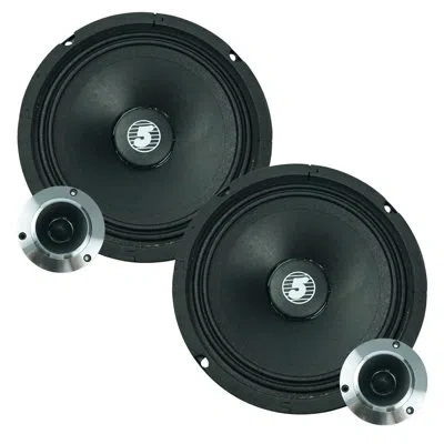 5 Core Mid-range Replacement 2pc Pro Audio Pa Dj Car Speaker 360w 8 Ohms 60w Super Tweeters In Black
