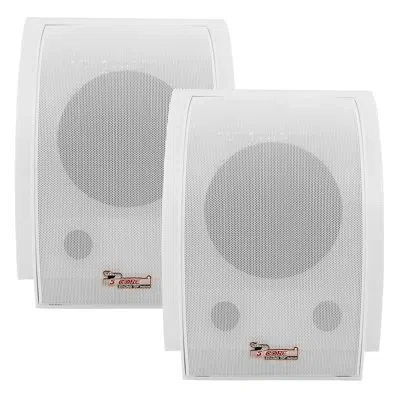 5 Core Outdoor Speakers Stereo In Wall 100w Peak Passive Home Audio System