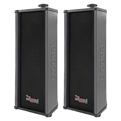 5 Core Outdoor Speakers Stereo In Wall 100w Peak Passive Patio Home Wired Waterproof Audio System