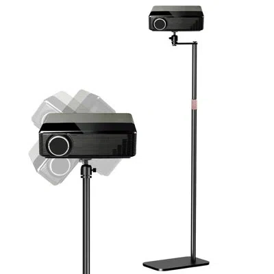 5 Core Projector Stand Floor Adjustable 66" Universal Projectors Support For Home Office & Studio In Black