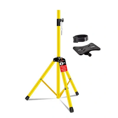 5 Core Speaker Stand Adjustable 31 To 36" Pa Dj Tripod Stands Heavy Duty W 35mm Insert 132 Lbs In Yellow