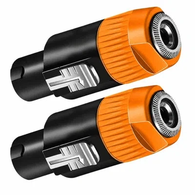 5 Core Speakon Adapter High Quality Audio Jack Male Audio Pin Speaker Adapter Connector In Orange