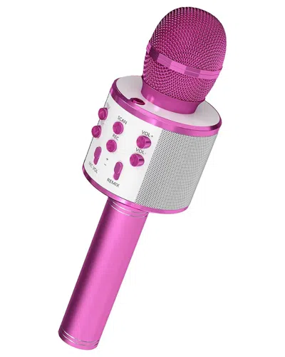 5 Core Wireless Karaoke Mic With Speaker In Pink