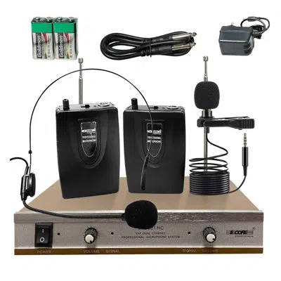 5 Core Wireless Microphones W 1 Headset 1 Collar Mic + Receiver Microfono Inalambrico