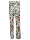 5 Progress Printed Cotton Trousers In Multi
