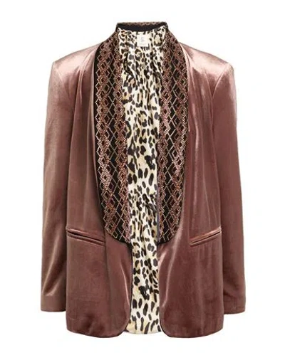 5 Progress Woman Blazer Antique Rose Size S Pes, Elastane In Pink