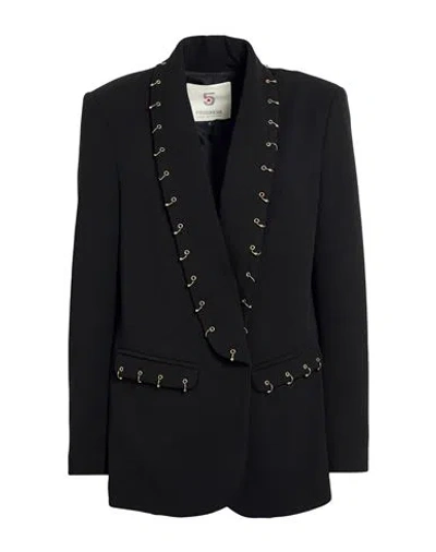 5 Progress Woman Blazer Black Size L Polyester, Elastane