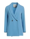5 Progress Woman Blazer Light Blue Size S Polyester, Elastane In Blue