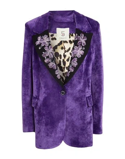 5 Progress Woman Blazer Purple Size M Polyester, Elastane
