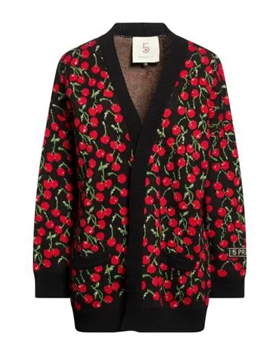 5 Progress Woman Cardigan Black Size M Merino Wool, Viscose, Polyamide, Cashmere
