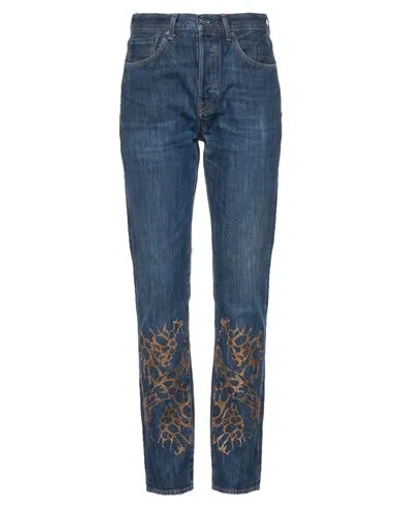 5 Progress Woman Jeans Blue Size L Cotton, Elastane