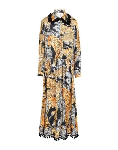 5 Progress Woman Maxi Dress Black Size S Polyester In Brown
