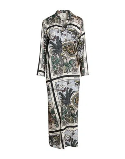 5 Progress Woman Maxi Dress Ivory Size S Viscose, Polyester In White