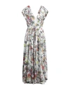 5 Progress Woman Maxi Dress White Size S Polyester In White