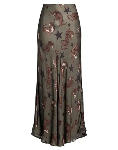 5 Progress Woman Maxi Skirt Military Green Size M Viscose