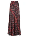 5 Progress Woman Maxi Skirt Red Size L Viscose In Black