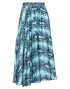 5 Progress Woman Maxi Skirt Turquoise Size M Polyester In Blue