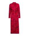 5 Progress Woman Midi Dress Red Size S Viscose In Red