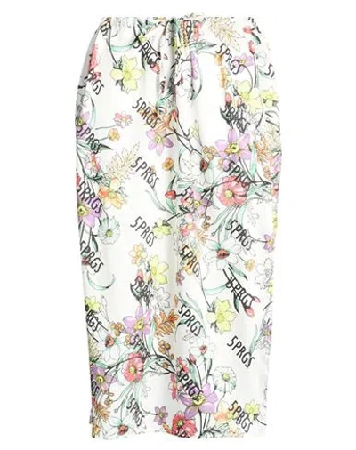 5 Progress Woman Midi Skirt White Size M Polyester