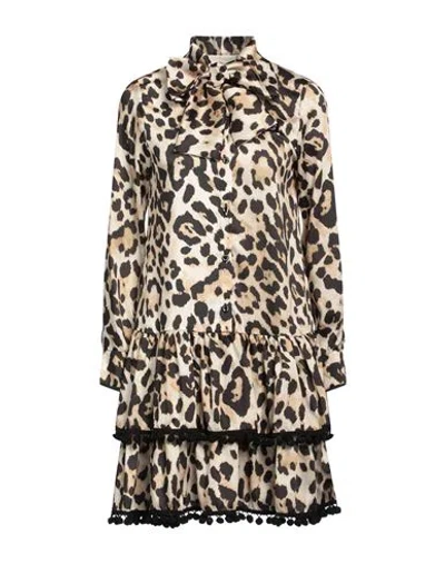 5 Progress Woman Mini Dress Sand Size M Polyester
