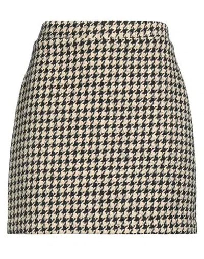 5 Progress Woman Mini Skirt Beige Size Xs Polyester, Viscose, Wool