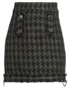 5 Progress Woman Mini Skirt Military Green Size M Polyester In Green