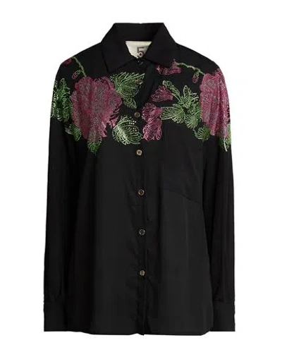 5 Progress Woman Shirt Black Size M Polyester, Viscose