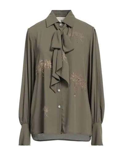 5 Progress Woman Shirt Military Green Size L Polyester