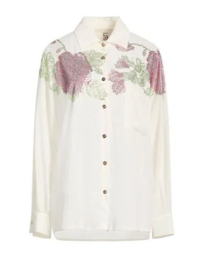 5 Progress Woman Shirt White Size M Polyester, Viscose