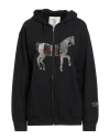 5 Progress Woman Sweatshirt Black Size M Cotton, Polyester In Black