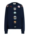 5 Progress Woman Sweatshirt Navy Size M Cotton, Polyester In Blue