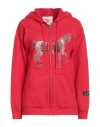 5 Progress Woman Sweatshirt Red Size Xs Cotton, Polyester