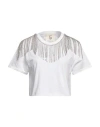 5 Progress Woman T-shirt White Size M Cotton