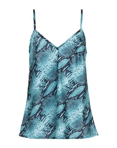 5 Progress Woman Top Azure Size M Polyester In Blue