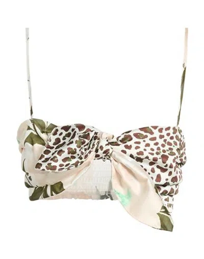 5 Progress Woman Top Beige Size S Polyester In Multi