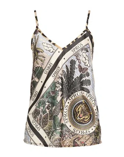 5 Progress Woman Top Dark Green Size Xl Viscose, Polyester In Multi