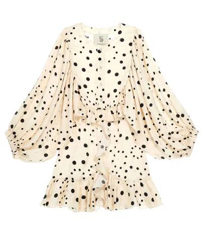 5 Progress Women's Balloon Sleeve Mini Dress In Cream In White