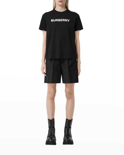 Burberry The  Cotton T-shirt Is The Perfect Compromise Between Luxury And Basic Wear In Black
