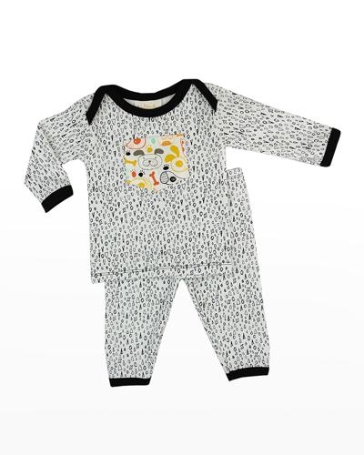 Haute Baby Kids' Boy's Paw Time Two-piece Pajama Set In Multi