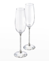 SWAROVSKI CRYSTALLINE TOASTING FLUTES, SET OF 2