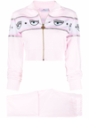 Chiara Ferragni Logomania Jumpsuit In Pink