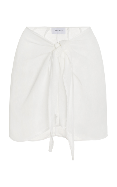 Anemos Women's The Wrap Chiffon Mini Skirt In White