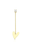 Charms Company Be Mine 14k Yellow Gold Diamond Short Single Earring In Gold