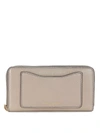 Marc Jacobs Recruit Leather Continental Zip Wallet, Mink In Grey