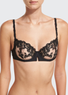 Simone Perele Saga Non-padded Lace Demi Bra In Black
