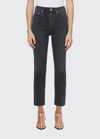 Agolde Womens Panoramic Riley High-rise Straight-leg Stretch Organic-cotton-blend Denim Jeans In Panoramic