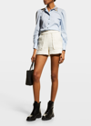 Cinq À Sept Allen Textured Shorts In Gardenia