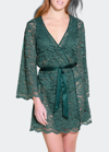 Cosabella Magnolia Short Lace Robe In Congo